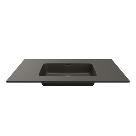 LAVABO RUBI NEGRO MATE 80X46 SENO CENTRADO CERAMICO