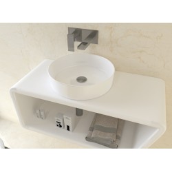 LAVABO PORCELANA OSIRIS BLANCO BRILLO 37CM DIAMETRO SOBREENCIMERA