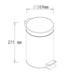 Papeleras CUBO KOS3NEW INOX Brillo 3 LITROS Optima