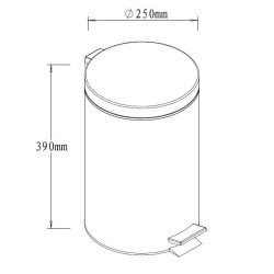 Papeleras PAPELERA PEDAL BAÑO KOS12NEW INOX Brillo 12L OPTIMA