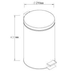 Papeleras CUBO KOS20NEW INOX Brillo 20 LITROS Optima