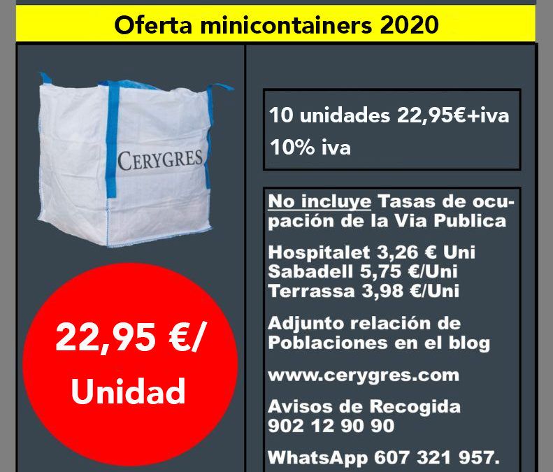 Oferta minicontainers Cerygres 2020